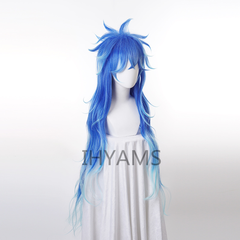 Idia Shroud Wig Cosplay Hercul - Anime Cosplay Blue Hair recension och pris