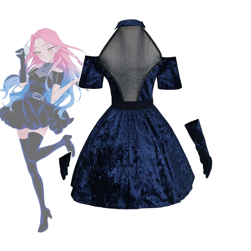 Mizi Cosplay Anime Alien Stage - Anime Cosplay Blue Hair recension och pris